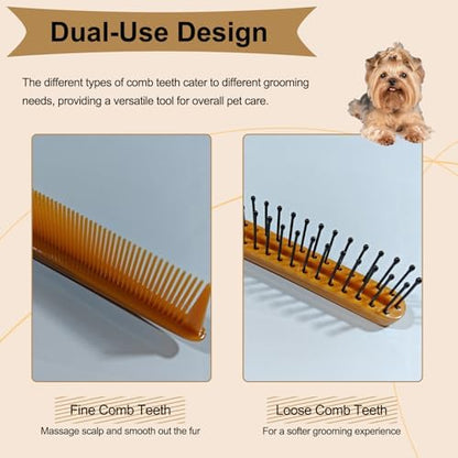 Folding Small Dog Grooming Brush (Yellow) - Image 3