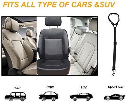 Dog Seat Belts, CGBOOM 2 Pack Dual Use Dog Car Seatbelts Harness Adjustable Car Headrest Restraint for Vehicle Nylon Pet Cat Dog Safety Leads Seat Belts for Large Medium Small Dogs - Image 6
