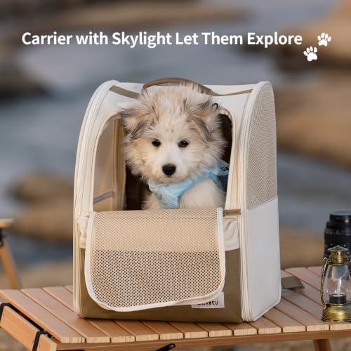 wakytu Expandable Cat Carrier Backpack,Pet Carrier for Small Cats Dogs - Image 5