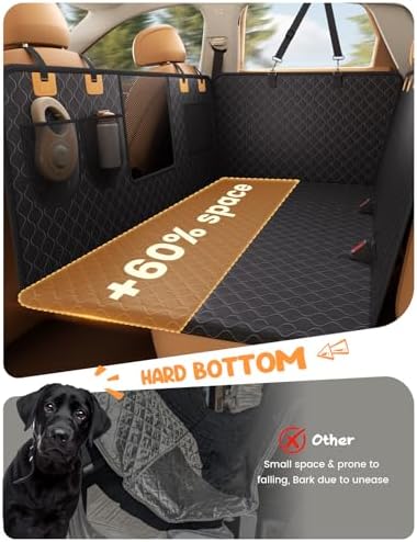 Lamicall Dog Car Seat Cover for Back Seat with Hard Bottom for Truck XL - Image 2