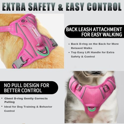 BARKBAY Dog Harness for Small Sized Dog No Pull Dog Vest ID Tag Pocket - Image 3