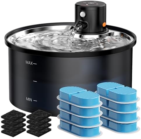 Wireless Cat Water Fountain Cordless by VKIMISS