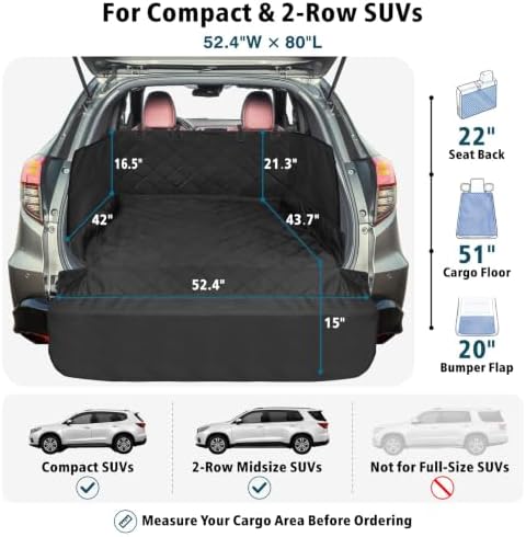 SUV Cargo Liner for Dogs - Trunk Cover with Side Walls for Compact SUV - Image 2