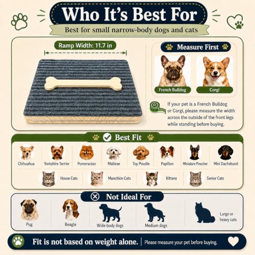 4-Height Adjustable Dog Ramp for Stairs - Foldable Wood Pet Ramp - Image 4