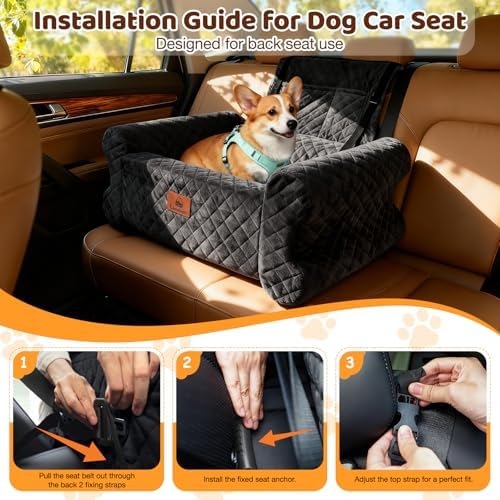 Dog Car Seat for Medium/Large Dogs up to 60LBS Memory Foam Dog Booster Seat - Image 5