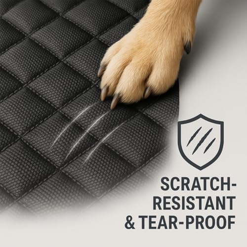 fidozen Dog Car Seat Cover, Waterproof Hammock with Pocket, Standard, Black - Image 3
