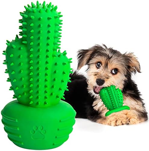 Pamlulu Christmas Dog Gifts, Dog Toys for Small Dogs Dog Toothbrush for Teething Cleaning, Rubber Squeaky Toys for Puppy by Home