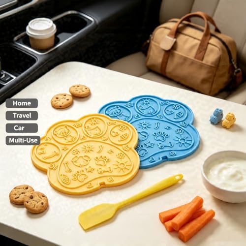 2Pcs Dog Lick Mat Paw Shape Suction Cups for Bathing Grooming Pets - Image 6