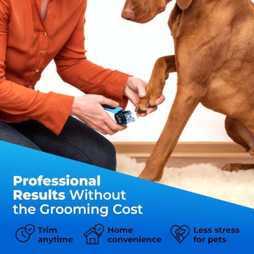 Professional Dog Nail Clippers with Nail Trapper, LED Light, Extra Sharp Blade for Thick Nails, Safety Guard, Safety Lock & Nail File, Pet Nail Trimmer for Small, Medium & Large Dogs & Cats - Image 7