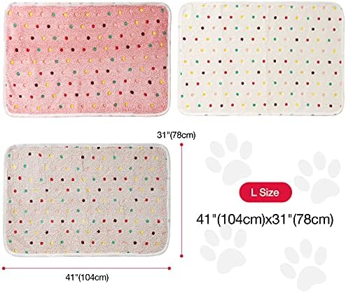 Dono 1 Pack 3 Dog Blankets, Soft Fluffy Fleece Pet Blanket Warm Sleep Mat Paw Print Design Puppy Kitten Throw Blanket Doggy Mat, Blanket for Dogs - Image 3