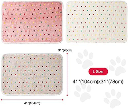 Dono 1 Pack 3 Dog Blankets, Soft Fluffy Fleece Pet Blanket Warm Sleep Mat Paw Print Design Puppy Kitten Throw Blanket Doggy Mat, Blanket for Dogs - Image 3
