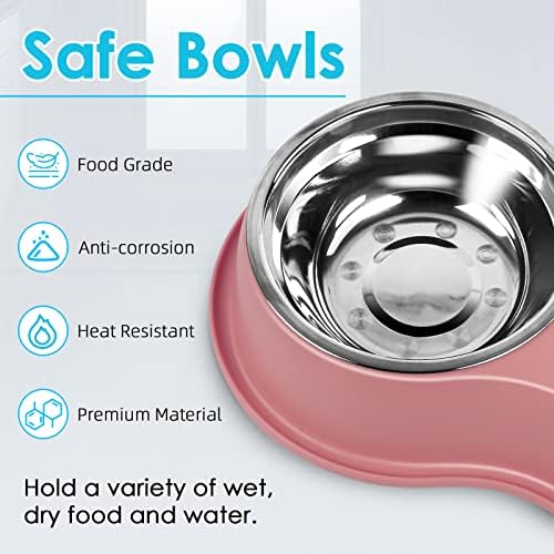 Epetslove Stainless Steel Dog Bowls Double Non-Slip Dog Water and Food Bowl - Image 4