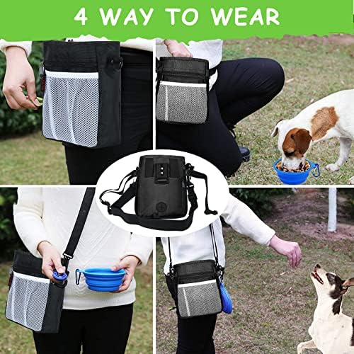 SZO Dog Training Treat Pouch with Training Clicker, Black - Image 5