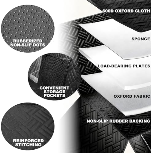 Dog Car Seat Cover, 600D Heavy Duty Waterproof Pet Back Seat Extender with Hard Bottom, Nonslip Scratch Proof Dog Hammock, Machine Washable Car Protector for Cars Trucks SUVs - Image 3