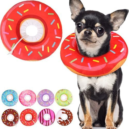 Cat Cone Collar Soft, Cute Cat Donut Collar After Surgery, Adjustable Kitten Recovery Cones to Stop Licking, Lightweight Neck Elizabethan Collars for Cats Kittens (Red, Large) by Unknown