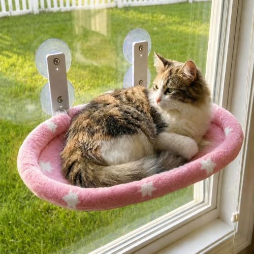 Cat Window Perch Hammock with Pink Glow-in-the-Dark Cover by Unknown