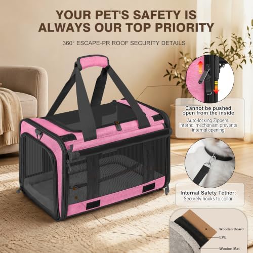 Soft Sided Cat Carrier for Anxious Pets with Privacy Roller Blinds - Image 7