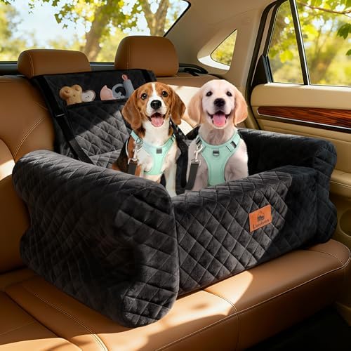 Dog Car Seat for Medium/Large Dogs up to 60LBS Memory Foam Dog Booster Seat by Linvivon