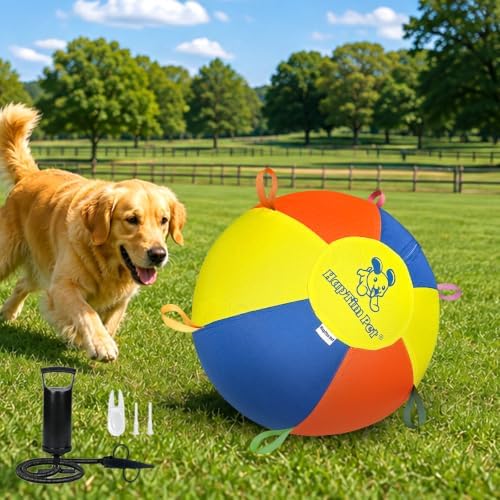 Hap Tim Upgraded Heavy Duty 22" Herding Ball for Dogs Thickened Bladder by HapTim
