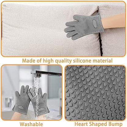 Pet Hair Remover Gloves - Sticker Gloves Clean Pet Hair on Furniture with Ease, Suitable for Soft and Irregular Surfaces. Such as Sofas, Pillows, Mattresses, Cat Trees. (Silicone, Grey(2 PCS) - Image 4