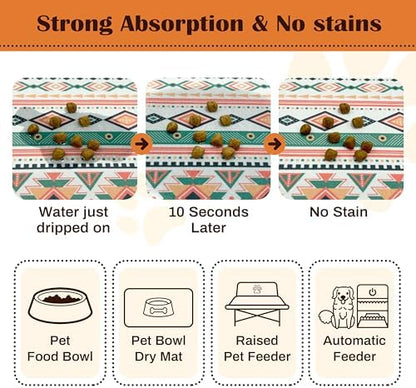 Pet Feeding Mat for Floors Waterproof Dog Mat for Food and Water Absorbent Quick Dry Non Slip mat for Cat Bowls - Image 2