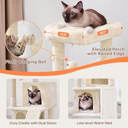 Yaheetech 36in Cat Tree Tower with Large Perch for Senior Kittens - Image 4