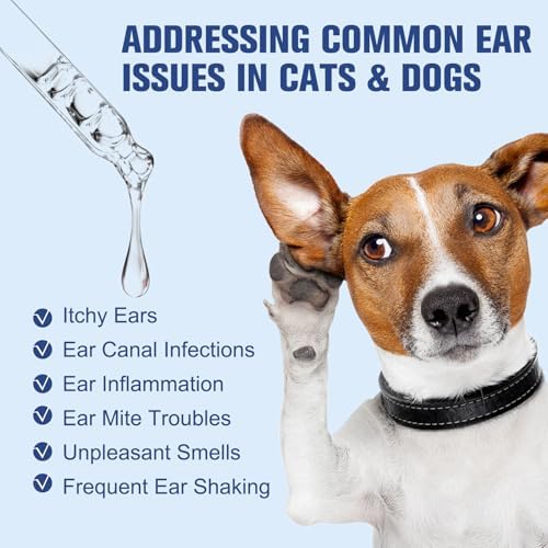 BARAVI Clean Aura Ear Cleaner Ear Drops for Dogs & Cats, 3.38 fl oz (100ml) Natural Gentle Formula, Soothe Itching, Remove Wax & Odor, Deep Clean Ear Canal for Pet Ear Care - Image 3