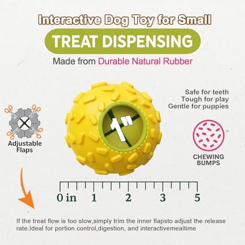 Interactive Dog Chew Toy for Small – Durable Treat Dispensing Puzzle Toy, Tough Enrichment Toy for Aggressive Chewers, Teeth Cleaning & Mental Stimulation Training Toy, Perfect for Boredom Relief - Image 2
