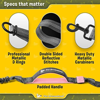 Exquisite Hands-Free Leash for Medium Dogs: Perfect for Active Pet Owners Comfortable, Durable & Ideal for Running, Walking, Hiking. Premium Dog Waist Leash with Bungee. Must-Have Dog Gear - Image 5