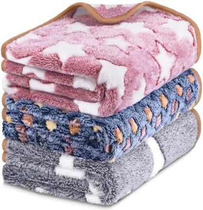 3 Pcs Dog Blanket Super Soft Pet Puppy Blankets Calming Dog Blankets for Small, Medium Large Dogs Warm Sleep Mat Washable Dog Blanket for Puppy Cat (42"×30") by YedsIntu
