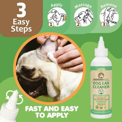 Makondo Pets Dog Ear Cleaner Solution with Peppermint Aroma - Image 6