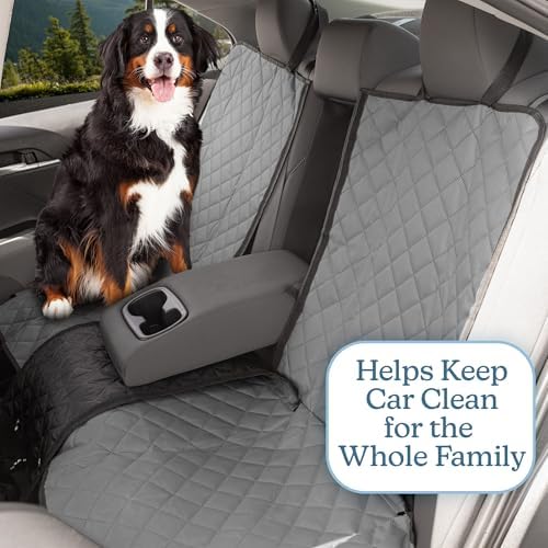 Dog Car Seat Cover for Back Seat - Water-Resistant Car Seat Protector for Cars, Trucks, and SUVs - Seat Cover Protects from Scratches, Mud, Pet Hair, and Accidents - Car Accessories by PETMAKER (Gray) - Image 4