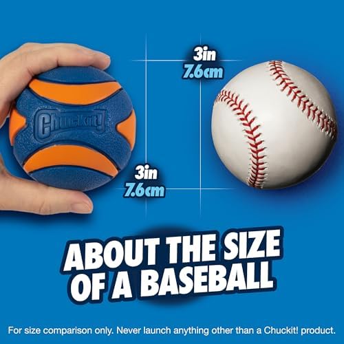 Chuckit! Ultra Squeaker Ball Dog Fetch Toy, Large 3in, for Big Breeds - Image 4
