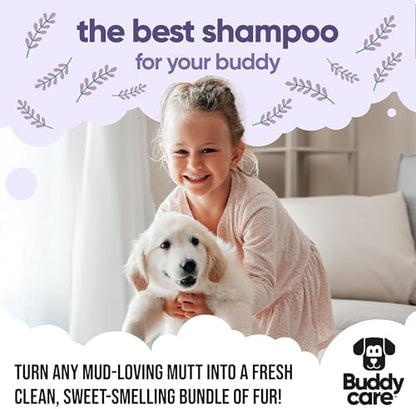 Calming & Deodorising Dog Shampoo by Buddycare | Lavender Scented | with Aloe Vera and Pro Vitamin B5 (50.72oz) - Image 7