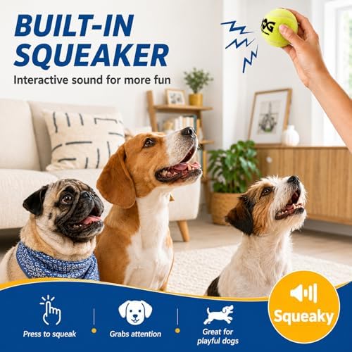 INSUM Tennis Balls for Dogs, 12 Pack Colorful Dog Toys Balls - Image 4
