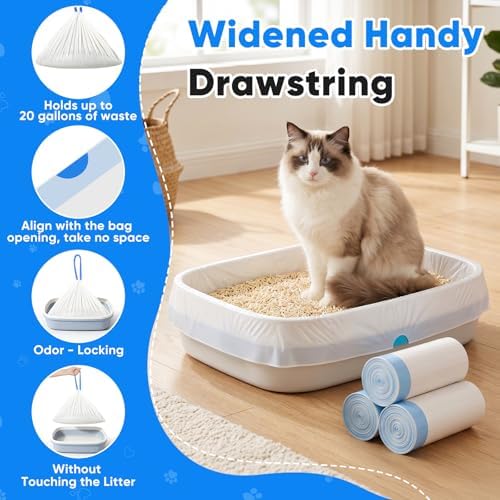 33 Count Jumbo Cat Litter Box Liners,36" X 18" Cat Litter Bags - Image 6
