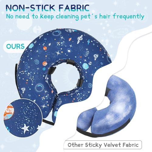 Supet Inflatable Dog Cone Collar Alternative After Surgery, Doggie Neck Donut Collar Recovery ECollar for Post Surgery, Soft Dog Cone for Small Medium Puppies Cats - Image 4