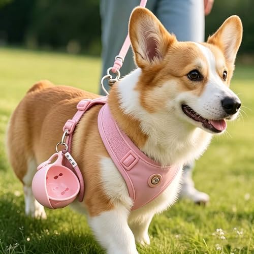 Portable Dog Water Bottle, 304 Stainless Steel Foldable Pet Water Cup, Leak-Proof Travel Water Dispenser with Foldable Silicone Bowl, 285ml Large Capacity for Dogs Cats Outdoor Walking Hiking - Image 3