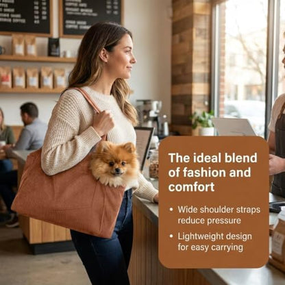 Everyday Cozy Carry Dog Tote for Small Dogs up to 13 lbs, Brown - Image 4