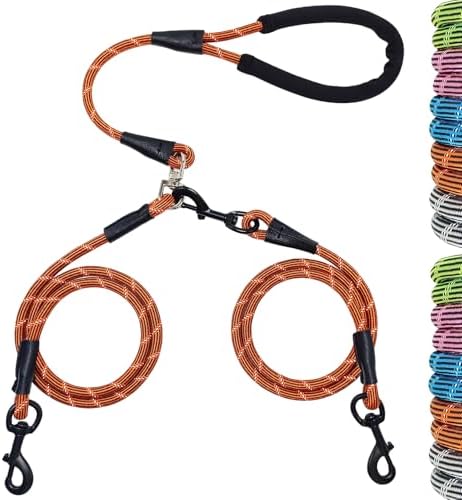 WYuZe 5ft Double Dog Leash Detachable Rope 2 Dog Leash for Medium Large Dog by WYuZe