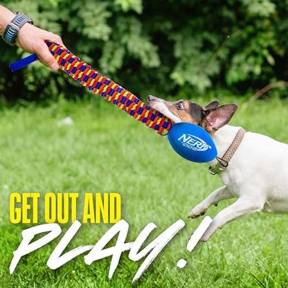 Nerf Dog Rainbow Vortex Chain Tug Dog Toy, Lightweight, Durable and Water Resistant, 19 Inches, For Medium/Large Breeds, Single Unit, Rainbow Colored - Image 4