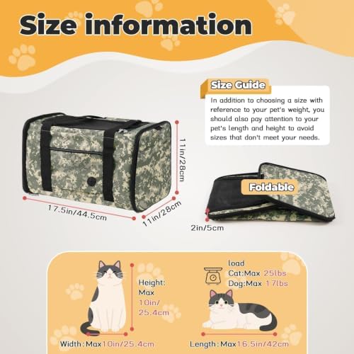 YUDODO 25lbs Cat Carrier Lightproof Soft Sided Pet Carrier for Large Cat - Image 6