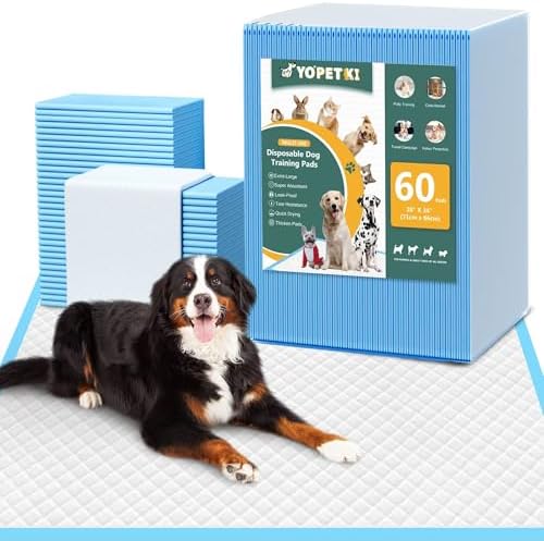 60 Count Extra Large Dog Pee Pads 28" x 34", Super Absorbent X-Large Puppy Pads Disposable Dogs Training Pads, Quick Drying Leak-Proof Dog Potty Pads for Doggies Puppies by Unknown