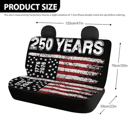 AFPANQZ 1776-2026 Years Print Car Accessories for Women 2 Pcs Back Seat Cushion, Split Bench Covers Universal Rear Seat Protector for SUV Trucks Sedan - Image 7