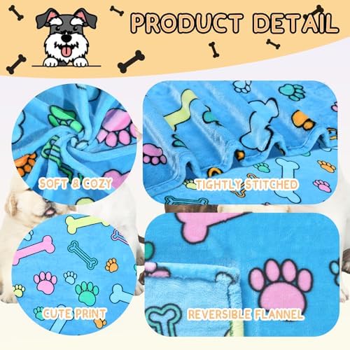 Rezutan Blanket for Large Dogs & Cats Soft Reversible Cute Paw 40"x31" - Image 2
