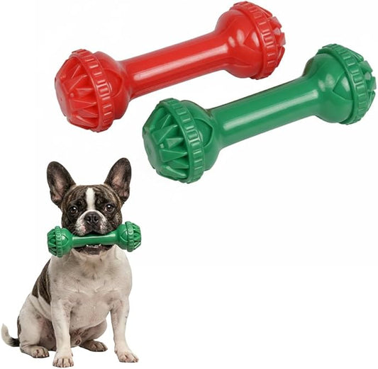 Bone Dog Chew Toy with Treat Dispenser - 2 Pack Tough Dog Toys for Teeth Cleaning, Dog Bone Toy for Small, Medium and Large Dogs