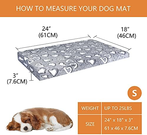 VANKEAN Reversible Cool/Warm Crate Mat Waterproof Washable Firm S-XXL Grey - Image 2