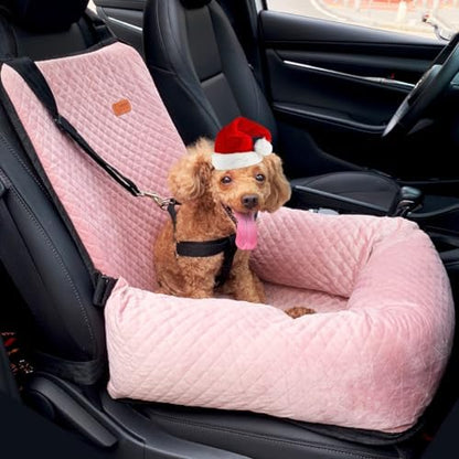 Dog Car Seat for Small Medium Dogs Pet Up to 40 lbs Pink by WANZQHONG
