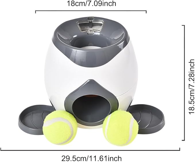 Interactive Dog Puzzle Toy - Drop The Ball to Get Treats, 2-in-1 Treat Dispenser & Slow Feeder for Healthy Eating, Keep Them Busy and Stop Boredom, Fun and Durable for All Breed