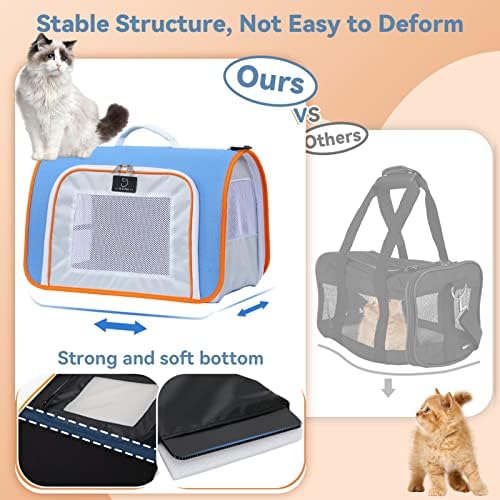 A 4 Pet Cat Carrier, Airline Approved, EVA Soft-Sided, Anti-Collapse - Image 4